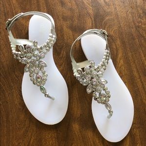 Rhinestone Jelly Sandal Bling Bling Size 6